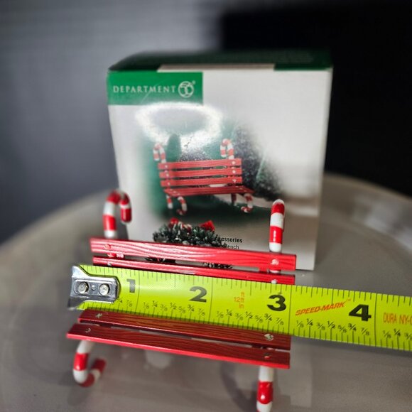 Department 56 Village Candy Cane Bench - Picture 9 of 10